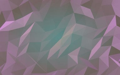 Abstract triangle geometrical purple background. Geometric origami style with gradient. 3D illustration