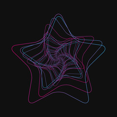 Poster - Random chaotic lines that creat real shapes. Chaos pattern, abstract texture. Order vs chaos concept.