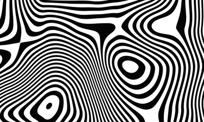 Fototapete - Black and white striped geometric background, abstract zebra