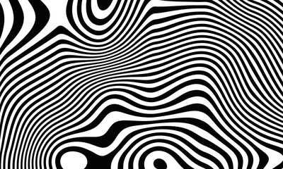 Fototapete - Fell zebra in a stylized style