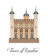 the illustration with the beautiful tower of london