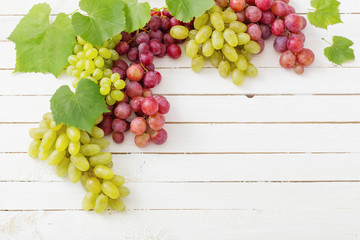 Wall Mural - grape on wooden background