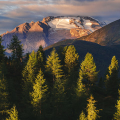 sunset in the mountains