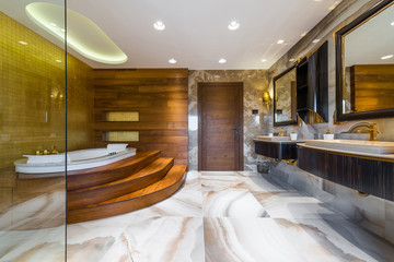 Master cozy bathroom interior