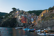 Riomaggiore Cinque Terre village coucher de soleil