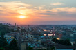 Soleil couchant sur Florence Italie