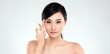© kitthanes  - Young asian woman with clean skin of the face.