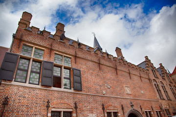 Wall Mural - Typical house of bruges