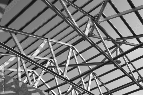 Fotomural Structure of steel roof frame.