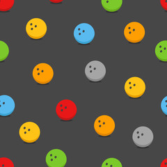 Poster - Bowling balls vector seamless background