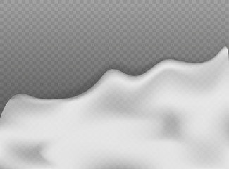 Poster - Transparent scene with foam effect. Vector objects isolated on transparent background