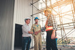© Maha Heang 245789 - Construction Engineering Team are Handshake Together After Dealing Their Project Successful. Engineers Management Teamwork are Congratulations Shaking hands Togetherness in Construction Site