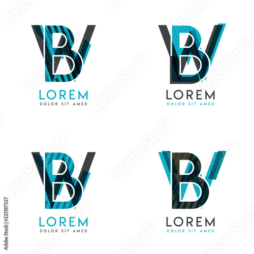 Fotografie, Obraz The BW Logo Set of abstract modern graphic design