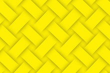 Abstract Geometric Seamless Easily Simple Minimal Yellow Weave Pattern Repeat Art Design On Red Background Texture For Web Template.