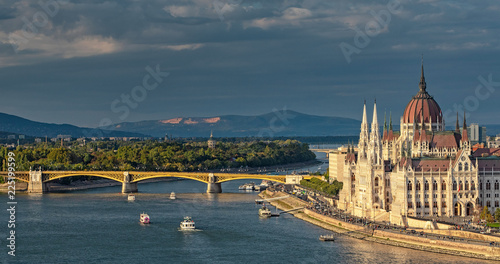 The Hungarian Parliament with Margaret Island