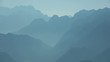 Bergsilhouette, Gebirge, Alpen, Staffelung, Gipfel im Dunst