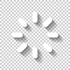 Poster - Loading or wait icon. White icon with shadow on transparent back
