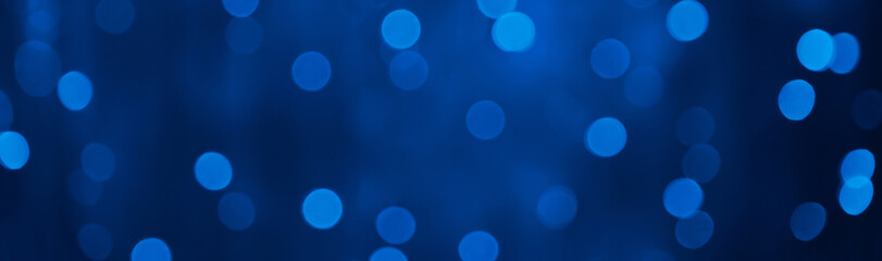 Wall Mural - panoramicnavy blue holiday beautiful background with bokeh light