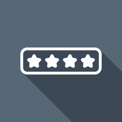 Poster - Pin code interface. Simple icon. White flat icon with long shado