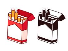 Open Cigarette Pack