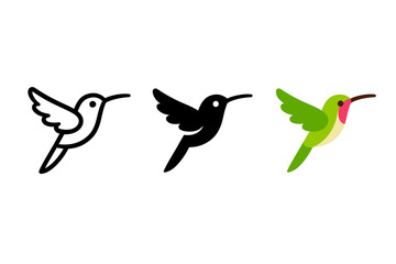Sticker - Stylized hummingbird icon