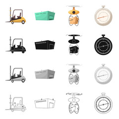 Vector design of goods and cargo icon. Collection of goods and warehouse stock symbol for web.