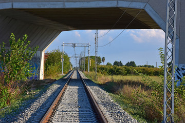 Railway line overpass