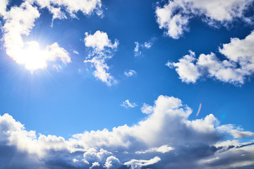 Clouds on the blue sky