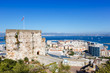 Gibraltar Moorish Castle Burg Hafen Port Meer Mittelmeer Urlaub Übersicht Stadt