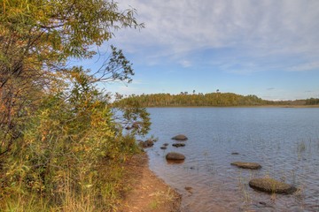 Wall Mural - Boundary Waters Canoe Area in Fall seen from Above