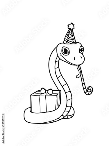 Feiern Geburtstag Party Geschenk Schlange Gesicht Kopf Gecko Eidechse Echse Reptil Blindschleiche Dino Waran Comic Cartoon Suss Niedlich Haustier Klein Clipart Buy This Stock Illustration And Explore Similar Illustrations At Adobe