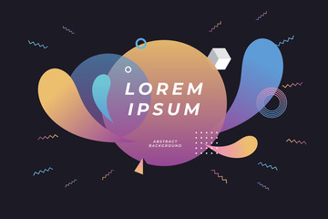 Poster - Abstract geometric composition background with place for text.
