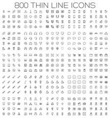 Poster - Flat icon set