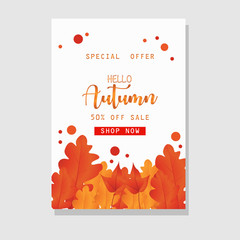 Autumn sale poster design