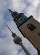 Fernsehturm und Marienkirche in Berlin Mitte