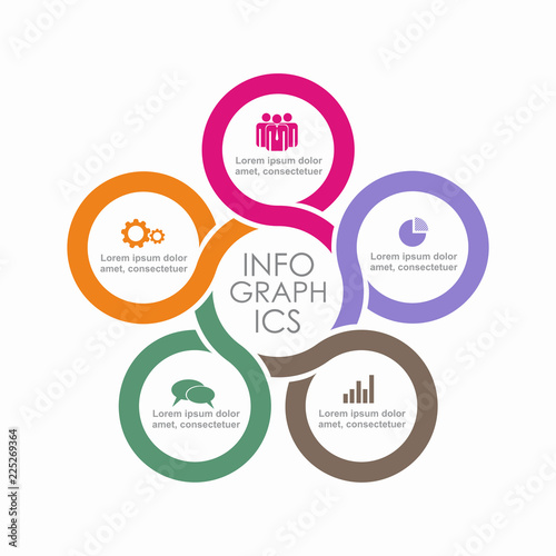 Infographic design template with place for your data Poster Mural XXL