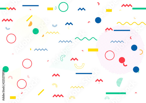 Fotomural Minimal Memphis Design, Geometric Seamless Vector Cover Design