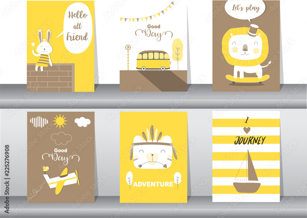 Photo Art Print Set Of Cute Animals Poster Template Cards Rabbit Photo Art Print Set Of Cute Animals Poster Template Cards Rabbit Bear Zoo Kawaii Vector Ilra Europosters