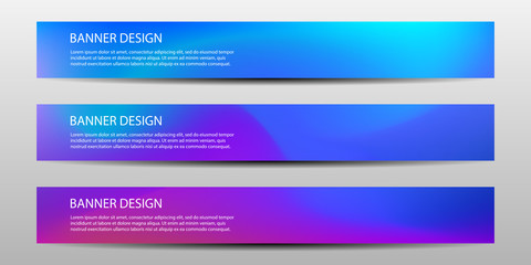 Wall Mural - Vector banners in gradient colors with abstract fluid shapes. flyer and cover designs, brochure . Vector illustration