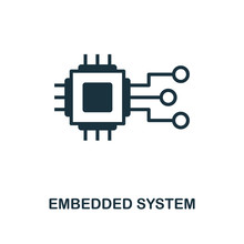Embedded System Icon. Monochrome Style Design From Industry 4.0 Icon Collection. UI And UX. Pixel Perfect Embedded System Icon. For Web Design, Apps, Software, Print Usage.