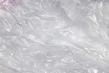 Plastic Texture Background. Abstract Crumpled Material. Transparent Object Wrinkled.