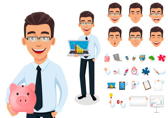 Sticker - Business man in office style clothes