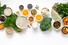 Calcium Vegetarians Healthy Food Clean Eating Top View