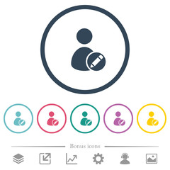 Poster - Rename user flat color icons in round outlines