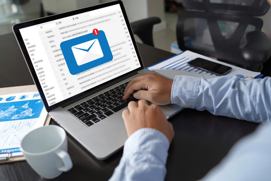 Mail Communication Connection message to mailing contacts phone Global Letters Concept