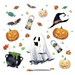 Sticker - Halloween  vector set