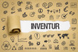 Inventur / Papier mit Symbole