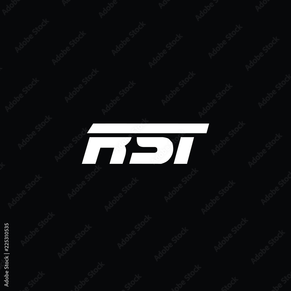 Letter Rst Minimal Letters RST Logo Design Stock Vector | Adobe Stock
