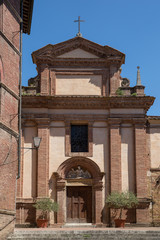 Wall Mural - Small church located in Siena, Tuscany