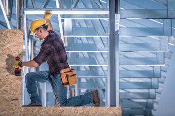 Sticker - Steel Frame Construction Worker